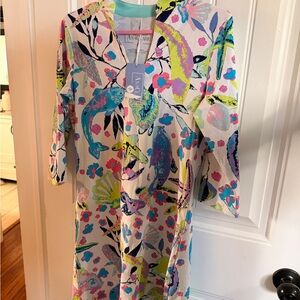 Ana Clare Multicolor Tropical Print Tunic